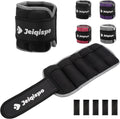 Adjustable Ankle Weights 1 Pair 2/4/6/8/10 LBS Wrist Leg Arm Weights for Women Men Kids,Strength Training with Removable Weight for Fitness Gym Workout Running Walking