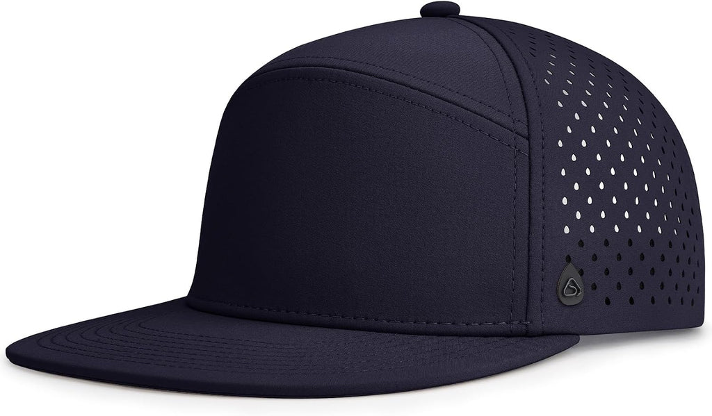 AOPREL Flat Brim Baseball Cap for Men Adjustable Water-Resistant Performance Hat with Breathable Laser Perforated