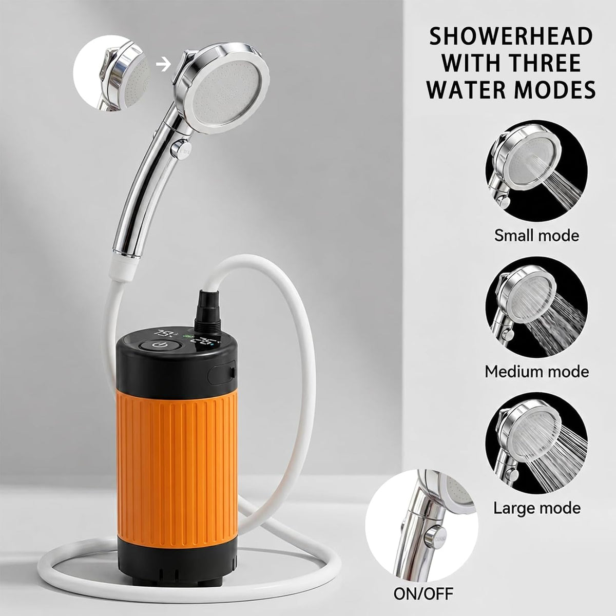 Portable Camping Shower Kit, Perfect for Camping, Hiking & Car Trips