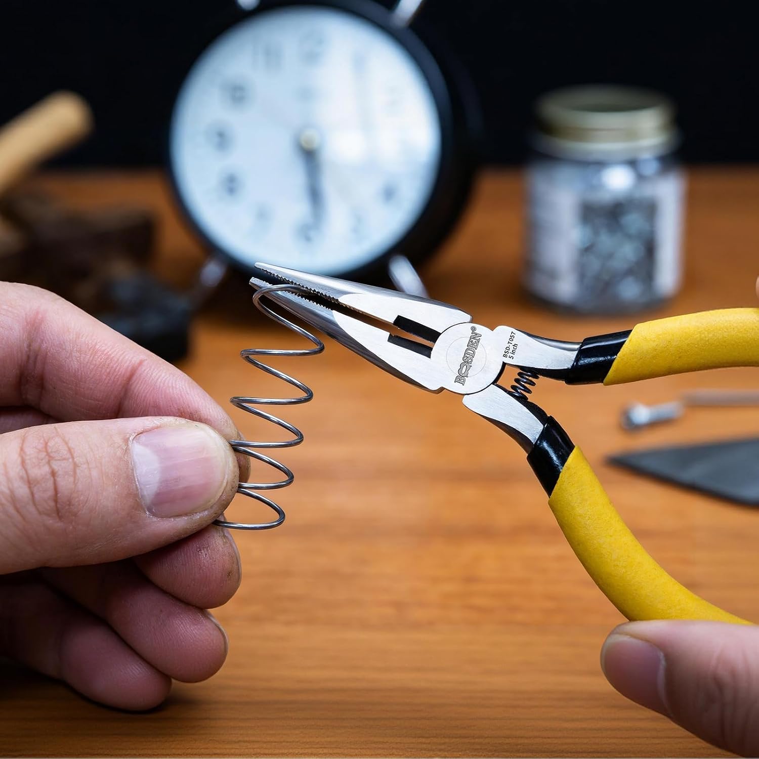 BOOSDEN 5 Inch Small Needle Nose Pliers Set, 5 Pack Jewelry Pliers