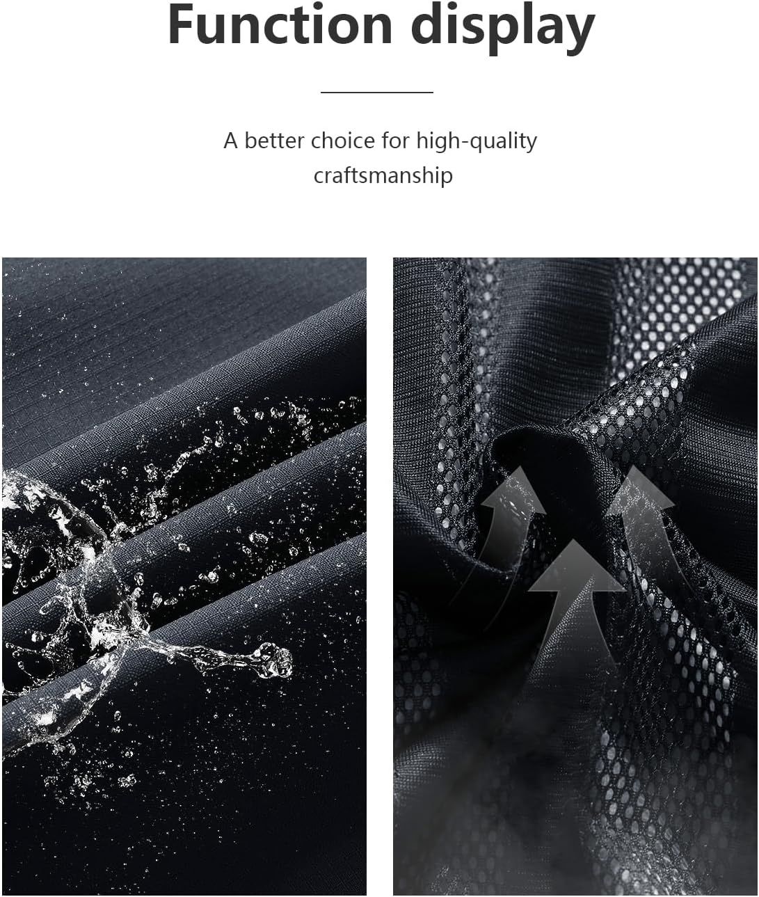 Outdoor Men's Waterproof Raincoat Windbreaker Lightweight Rain Jacket with Detachable Hood