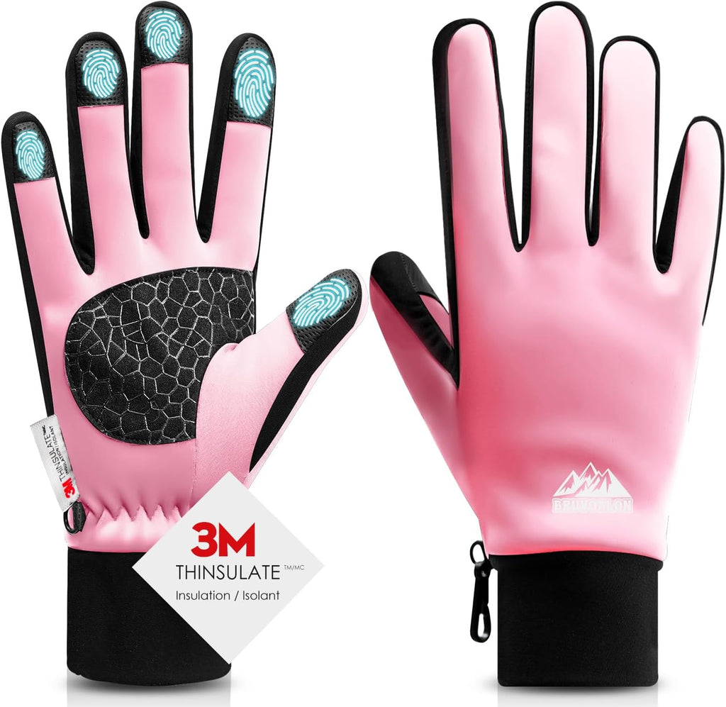 Bruvoalon Winter Gloves for Women & Men, 3M Thermal Insulation, Lycra Fabric, Touchscreen, Anti-Slip