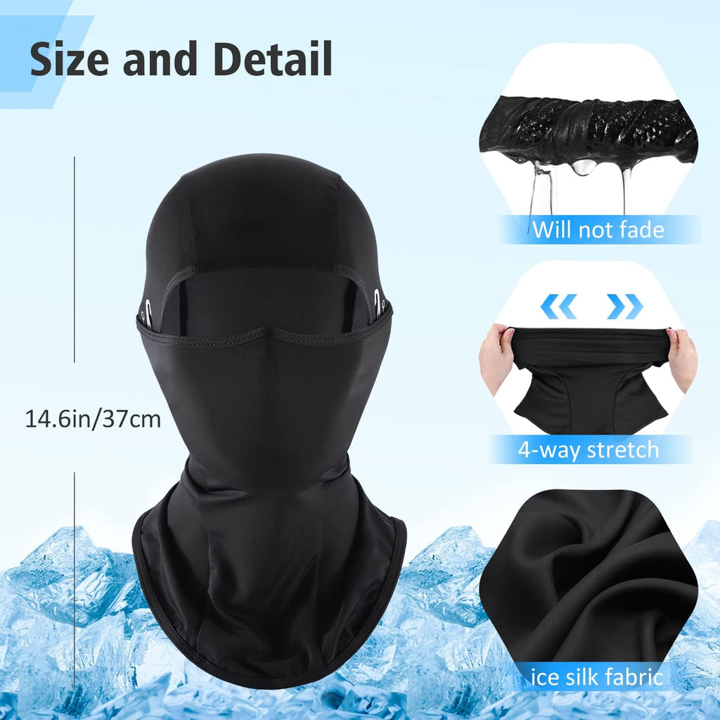 LUOLIIL VOE Cooling UV Balaclava Face Mask,Summer Ice Silk for Motorcycle