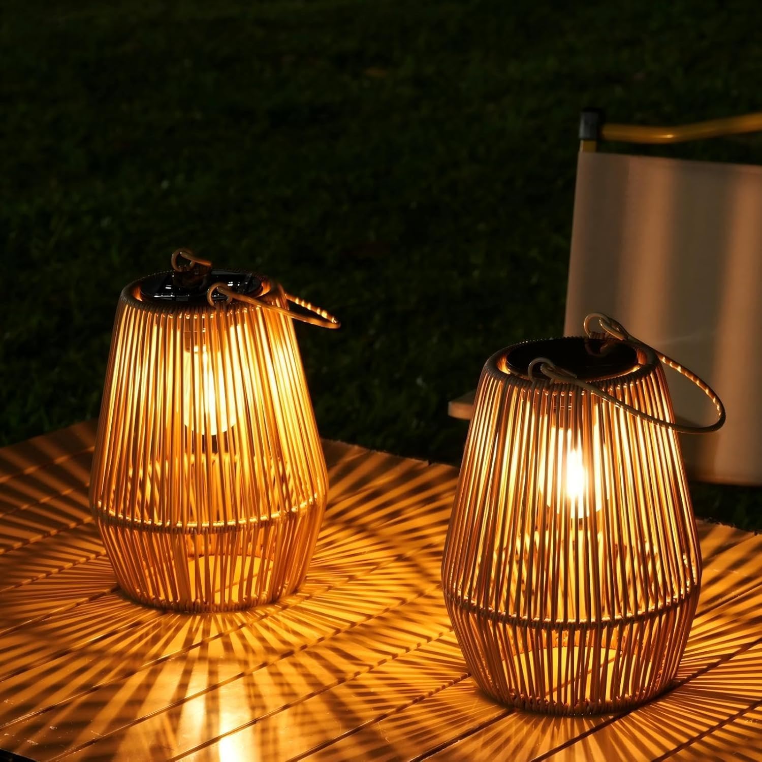 Solar Lanterns Outdoor Waterproof, KagoLing Solar Lanterns Outdoor Gifts for Women Mom Grandma Hanging Solar Lights Outdoor Garden Decor for Outside, Yard, Patio, Porch, Trees, Pathway, Lawn, 2 Pack