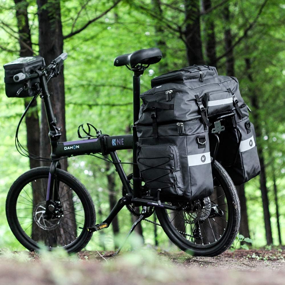 Rhinowalk Bike Pannier Bag Set for Bicycle Cargo Rack Saddle Bag Shoulder Bag Laptop Pannier Rack Bicycle Bag Professional Cycling Accessories 3 in 1