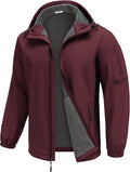 COOFANDY Men's Hooded Softshell Jacket Waterproof Fleece Lined Windbreaker Lightweight Outdoor Hiking Jacket
