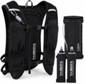 Hydration Running Backpack Vest with 1.5L Water Bladder & 2 Soft Flasks