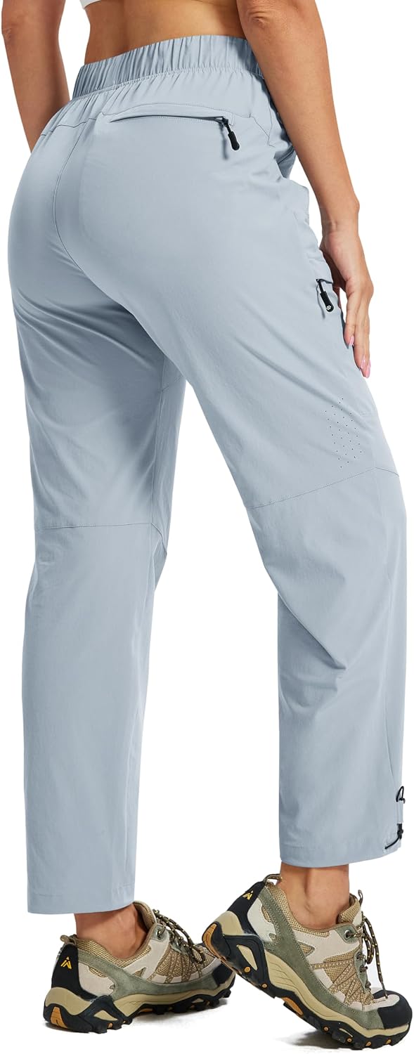 MoFiz Womens Hiking Cargo Pants Waterproof Lightweight with Zipper Pockets