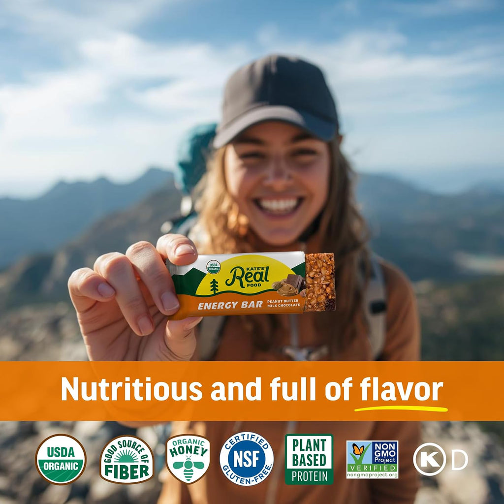 Kate's Real Food Organic Granola Bars PB Milk Choc (2.2 oz, Pack of 12)