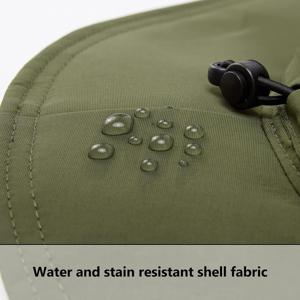 BASSDASH UPF 50+ Sun Fishing Hat Water Resistant with Detachable Neck Flap
