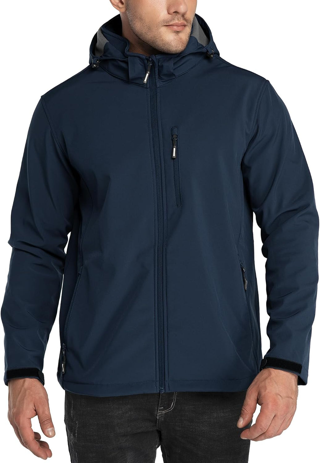 Outdoor Ventures Men's Softshell Jacket Waterproof Fleece Rain Shell Coat