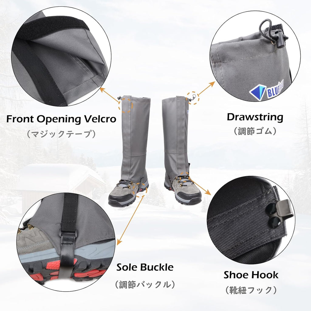 TRIWONDER Leg Gaiters Waterproof Snow Boot Gators Hiking Gaiters Men Women for Walking Climbing Hunting Cycling Backpacking Lightweight Rain Shoe Gaiters