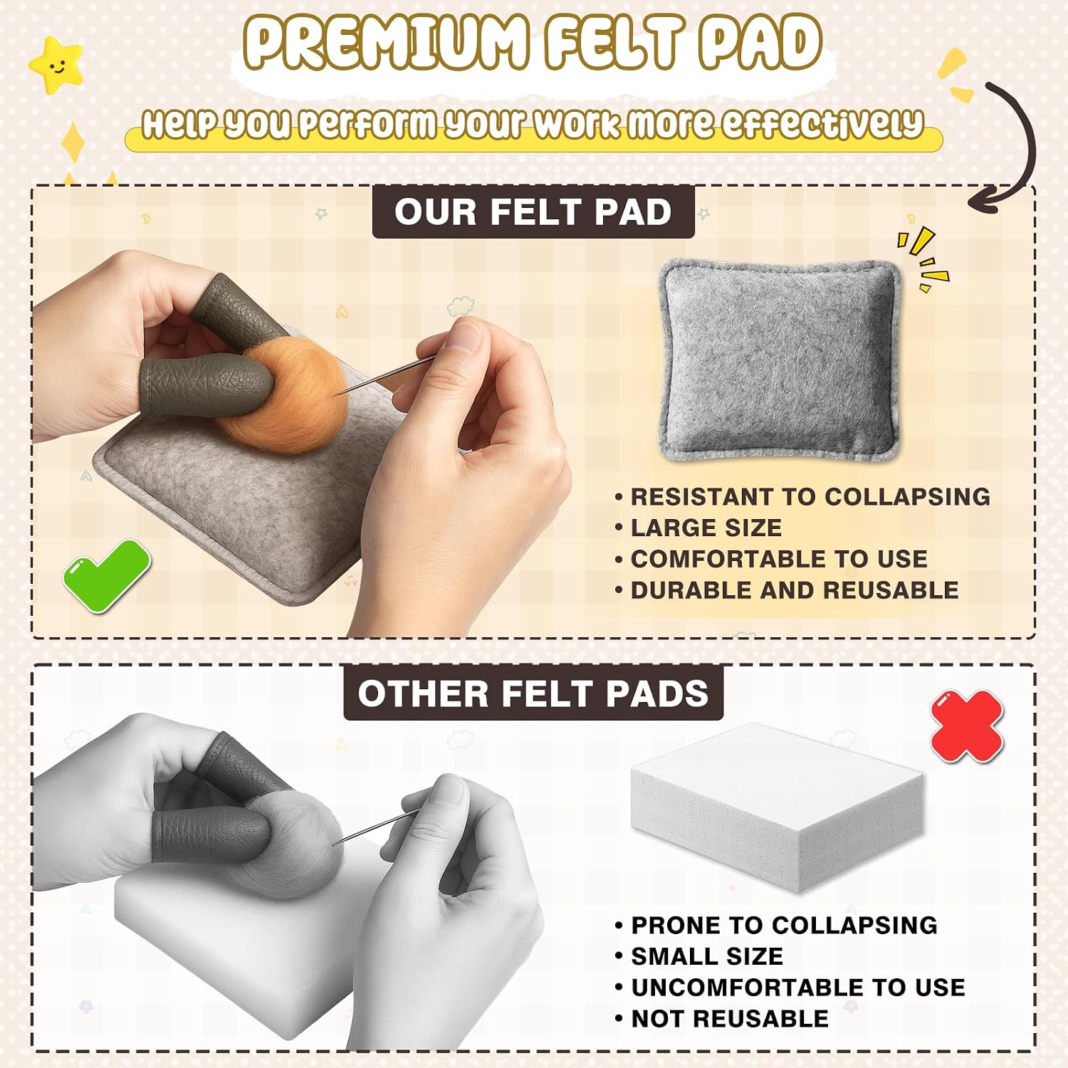 KIDS KING Needle Felting Kit for Beginners & Adults – 6 Piece of Shiba Inu Plush Dolls DIY with Instruction, Material Tools: Wool, Needles, Felting Pad, Arts & Craft Set for Handicraft Beginners