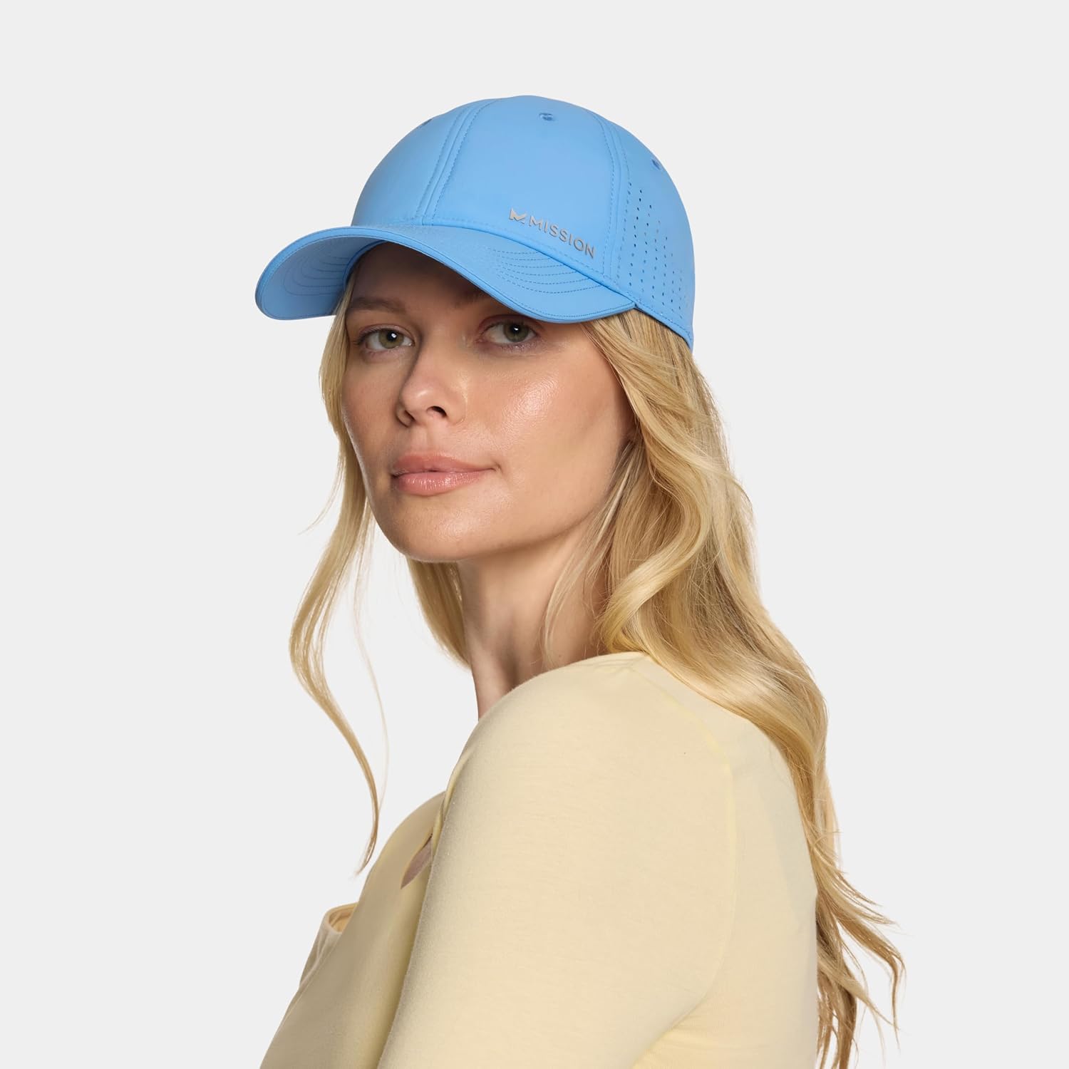 MISSION Cooling Vented Performance Hat Unisex Cap for Workouts, Golf & Running, Sweat & Water Activated Technology