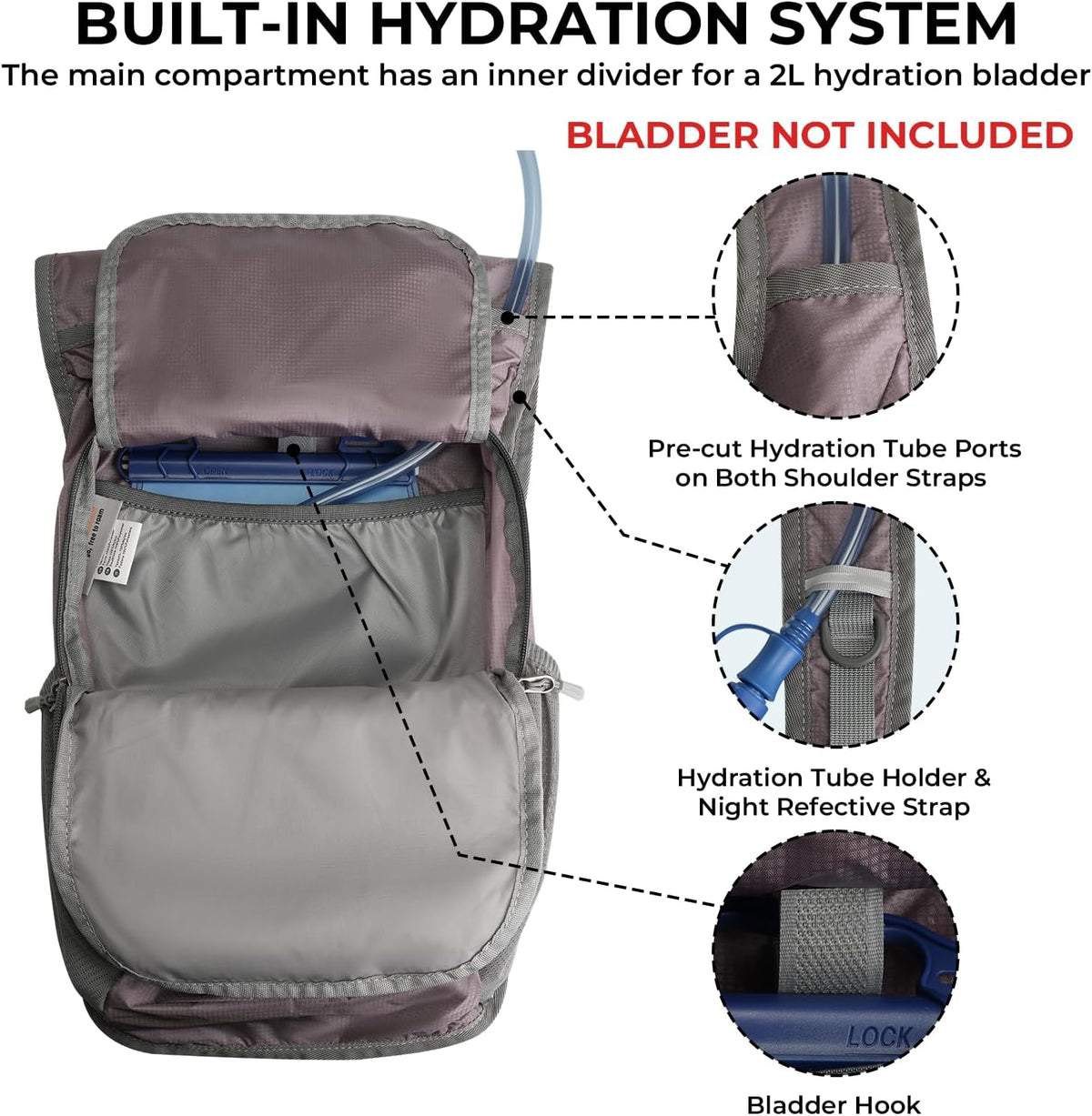 Small Hiking Backpack 13L Lightweight Foldable Travel Daypack for Men Women