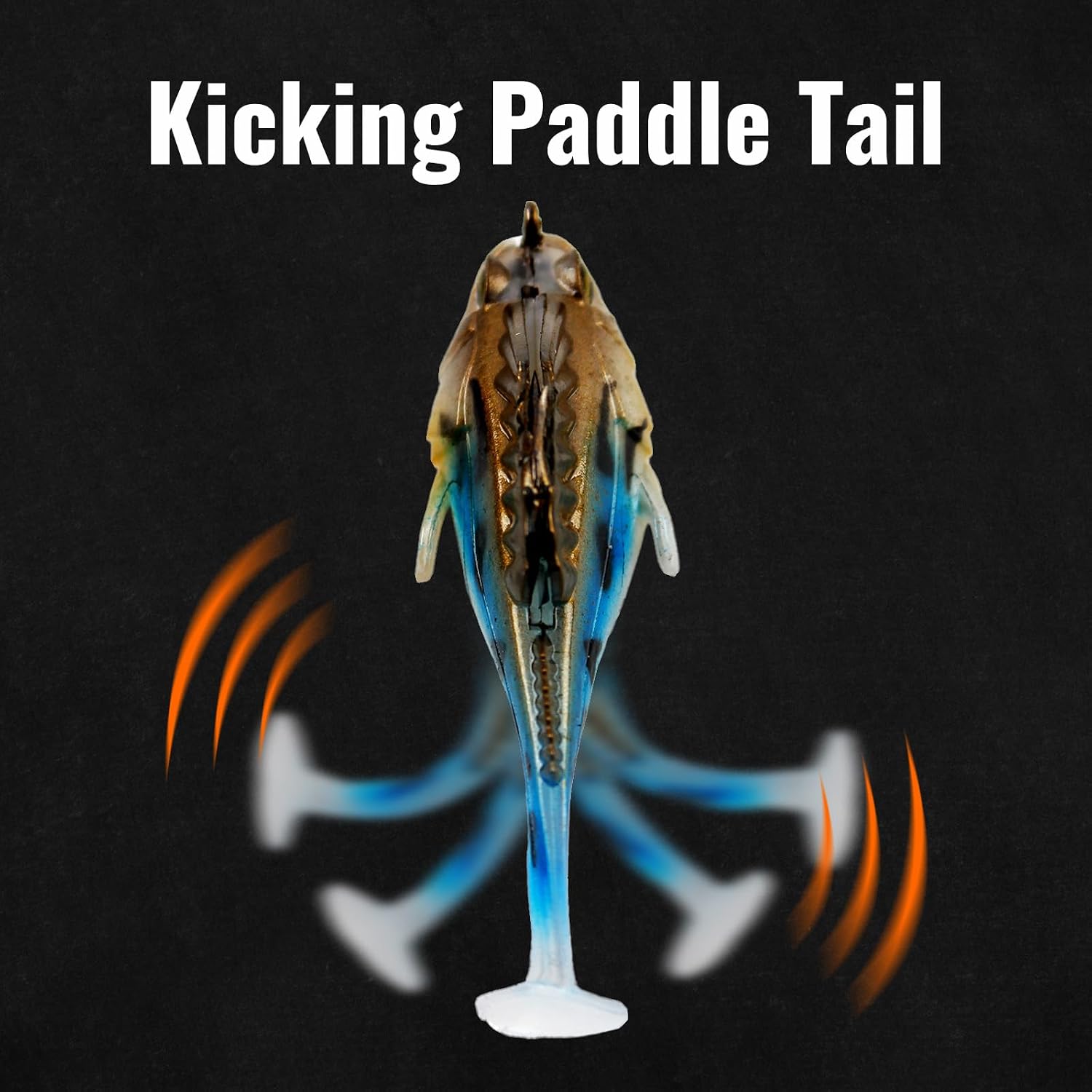 Soft Fishing Lures 5PCS Weedless Paddle Tail Swimbaits for Bass