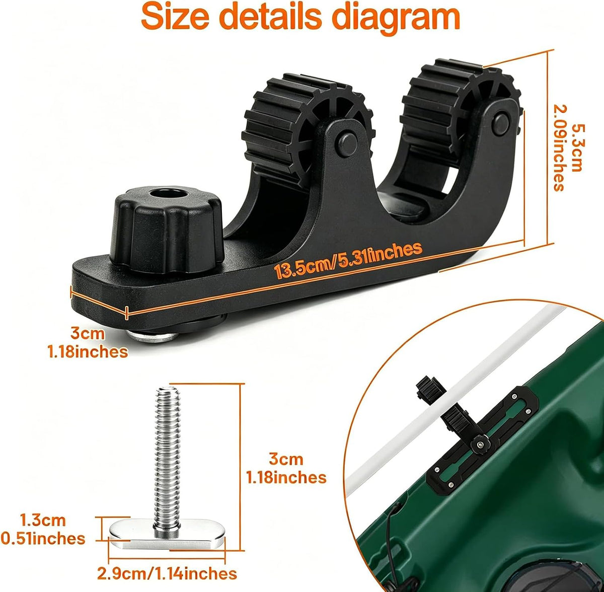Kayak Paddle Holder for Wilderness Systems Tarpon 105