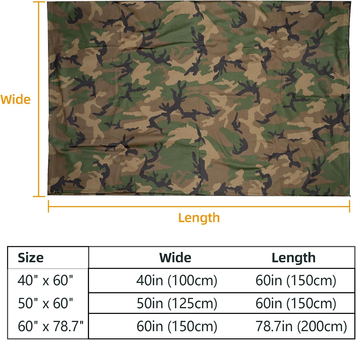 Camo Throw Blanket for Couch Sofa Soft Cozy Blankets Fleece Warm Lightweight Bedding Blanket for Living Room Travel