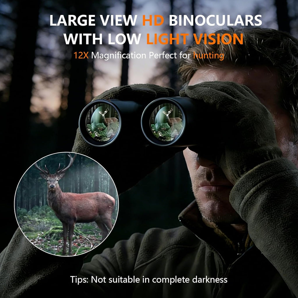 12x42 HD Binoculars for Adults, BAK4 Prism Waterproof Lightweight