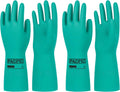 PACIFIC PPE 15 Mil Nitrile Chemical Resistant Gloves, Latex-Free, 2 Pairs