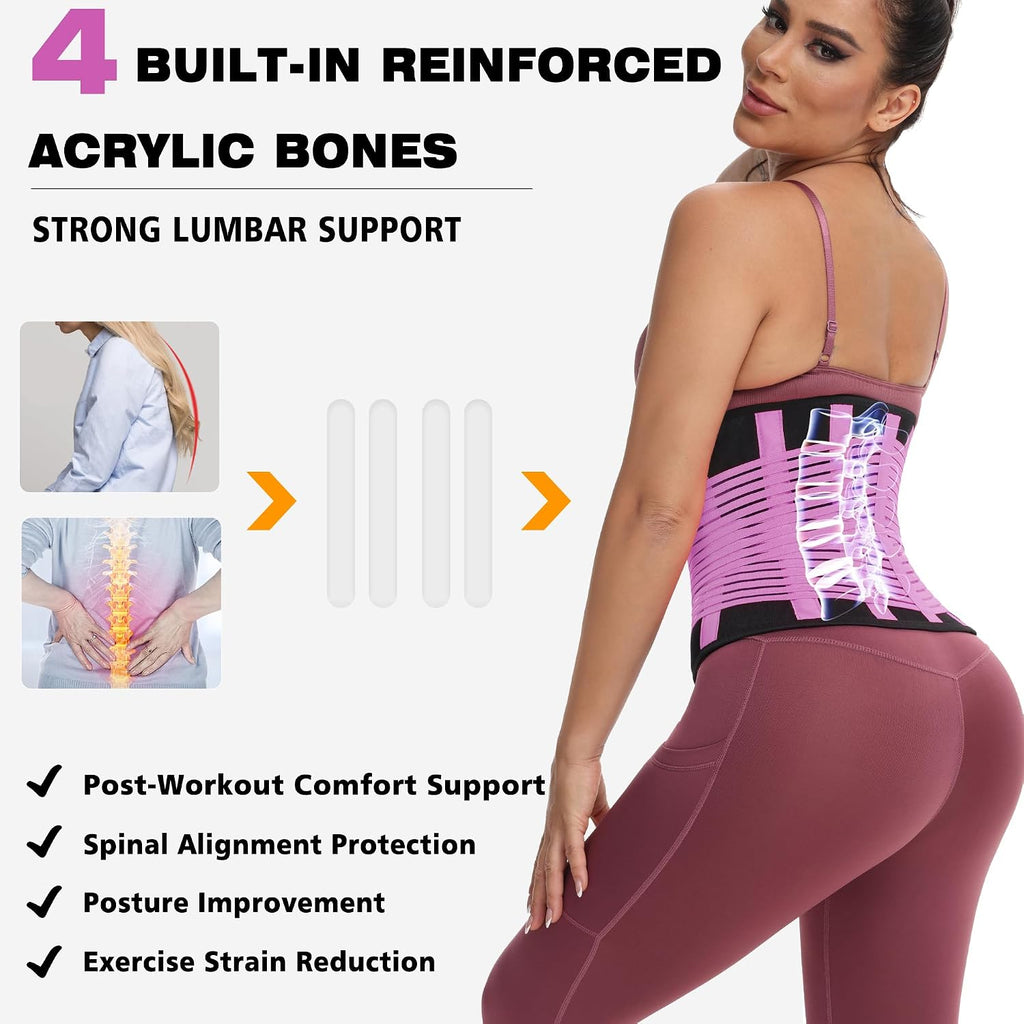 KOOCHY Waist Trainer For Women Men,Adjustable Sweat Band Tummy Control Belt,Waist Trimmer for Weight Loss Workout Fitness Gym