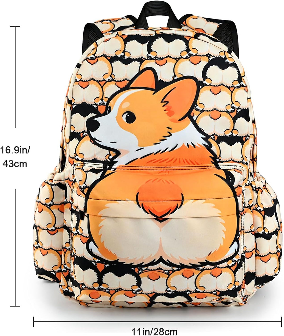 Dog School Backpack for Girls Boys Teens Bookbag 17 Inch Laptop Backpack for Sports Travel Camping