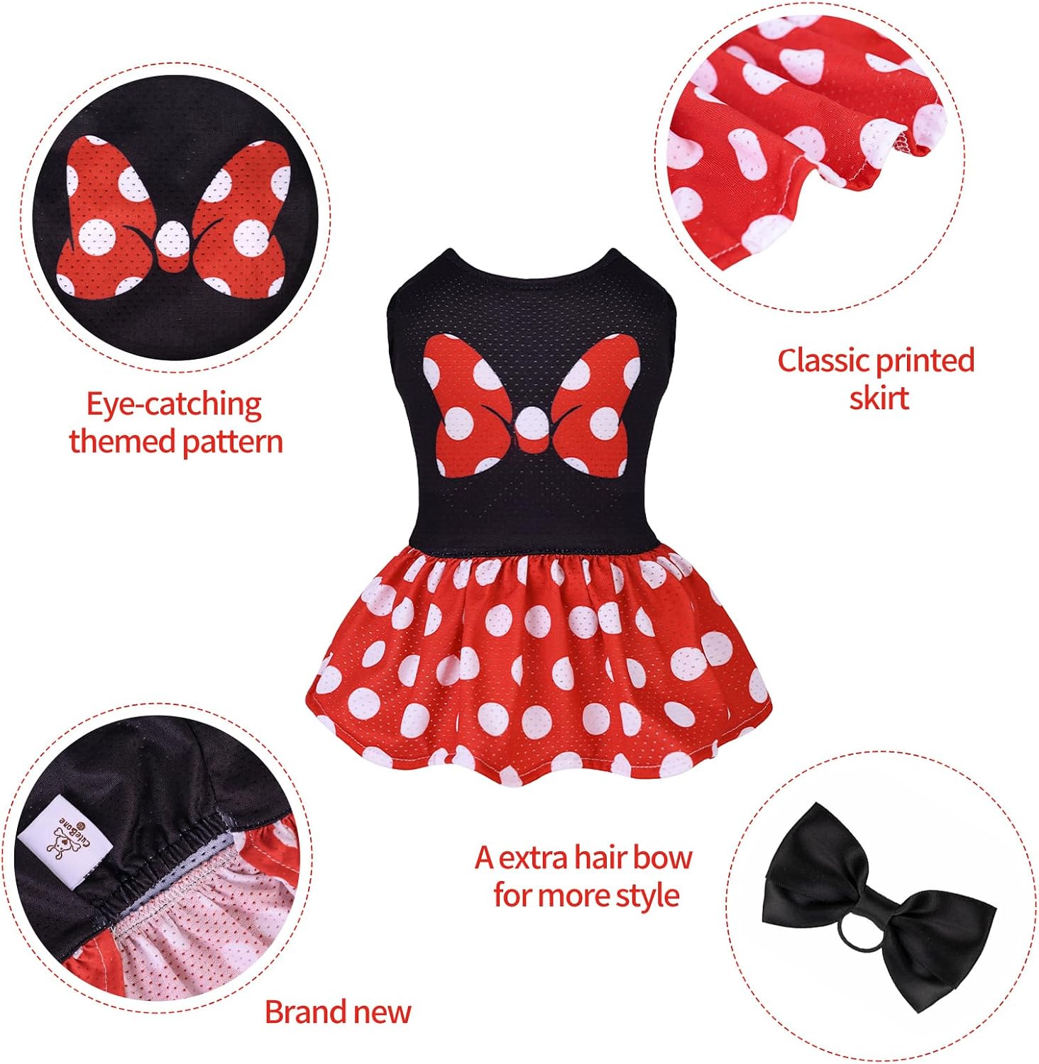 CuteBone Dog Mesh Dress Puppy Sundress Pet Outfit Summer Fashion for Small Dogs Girl Cat Clothes