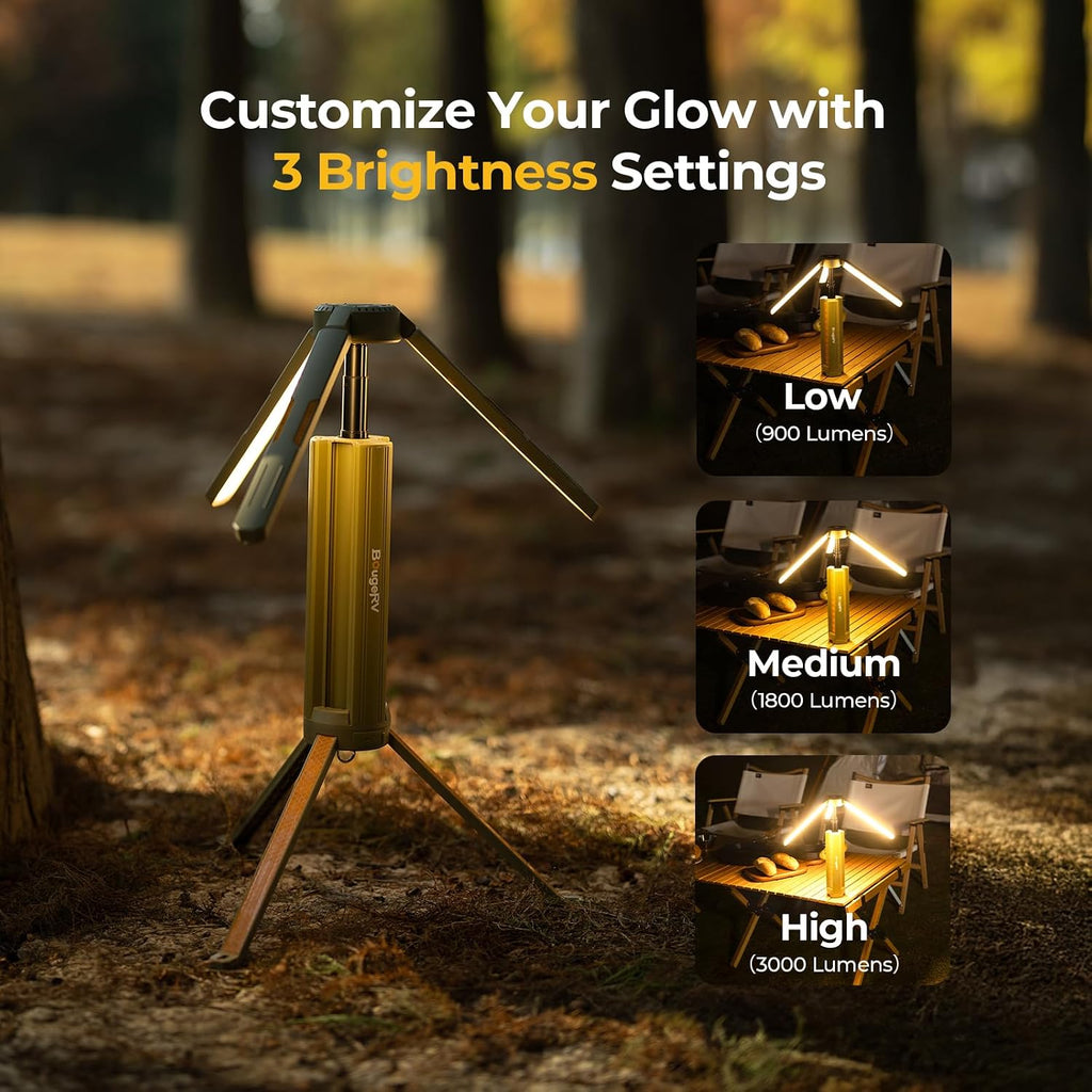 BougeRV Telescopic Camping Light CL04, 15600mAh Camp Lantern Rechargeable