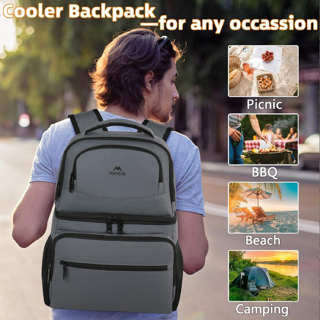 MATEIN Cooler Backpack, 26/40 Cans Insulated Lunch Backpack for Men Women