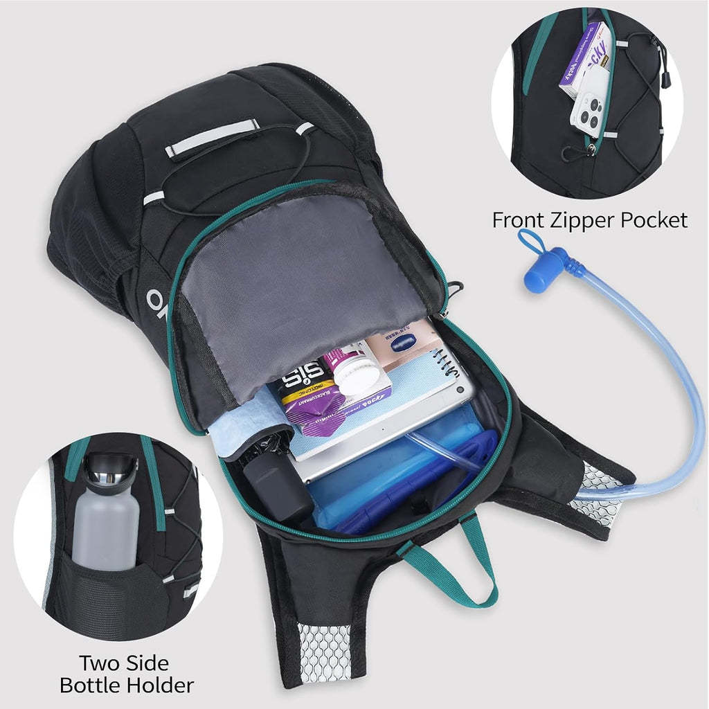 Lightweight Hydration Backpack, Running Backpack with 2L Water Bladder
