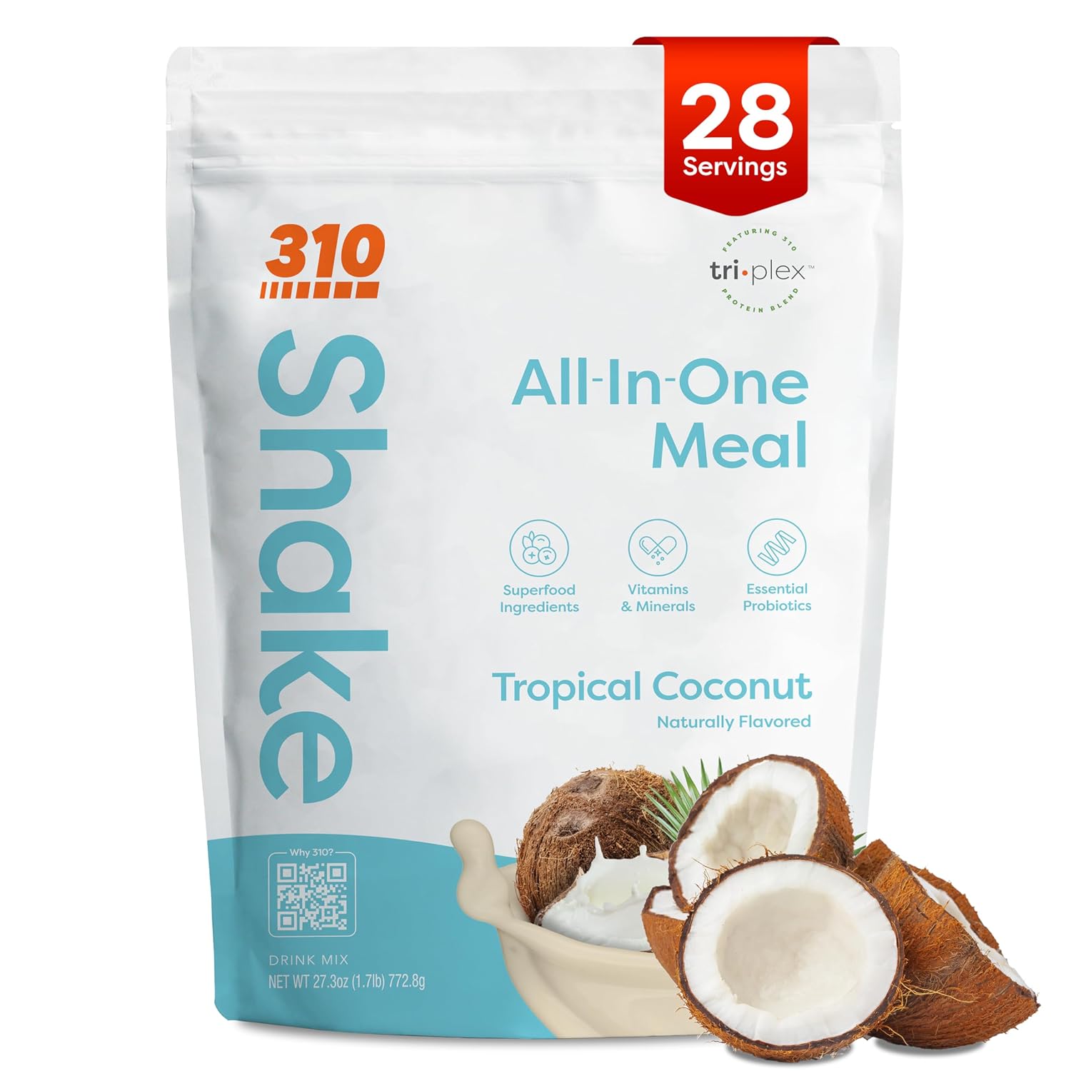 310 Nutrition All-In-One Meal Replacement Shake Powder - Tropical Coconut