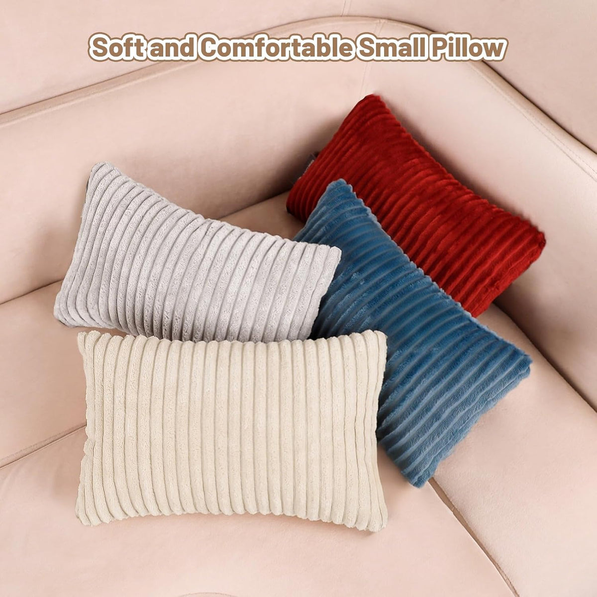 vocheer Small Pillow with Removable Cover, 11"x 7" Tiny Travel Pillow 2PCS