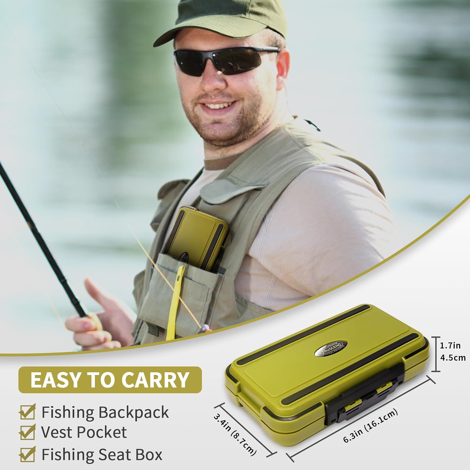 TRUSCEND Complete Fishing Accessories - Tackle Box with Tackle Included, Fishing Hooks, Jig Heads, Sinkers, Weights, Swivels, Snaps, Bobbers, Leaders - Fishing Gear Set for Bass Trout Panfish Walleye