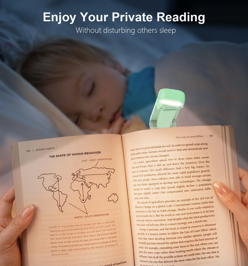 Gritin Reading Light, Rechargeable Book Light for Reading in Bed