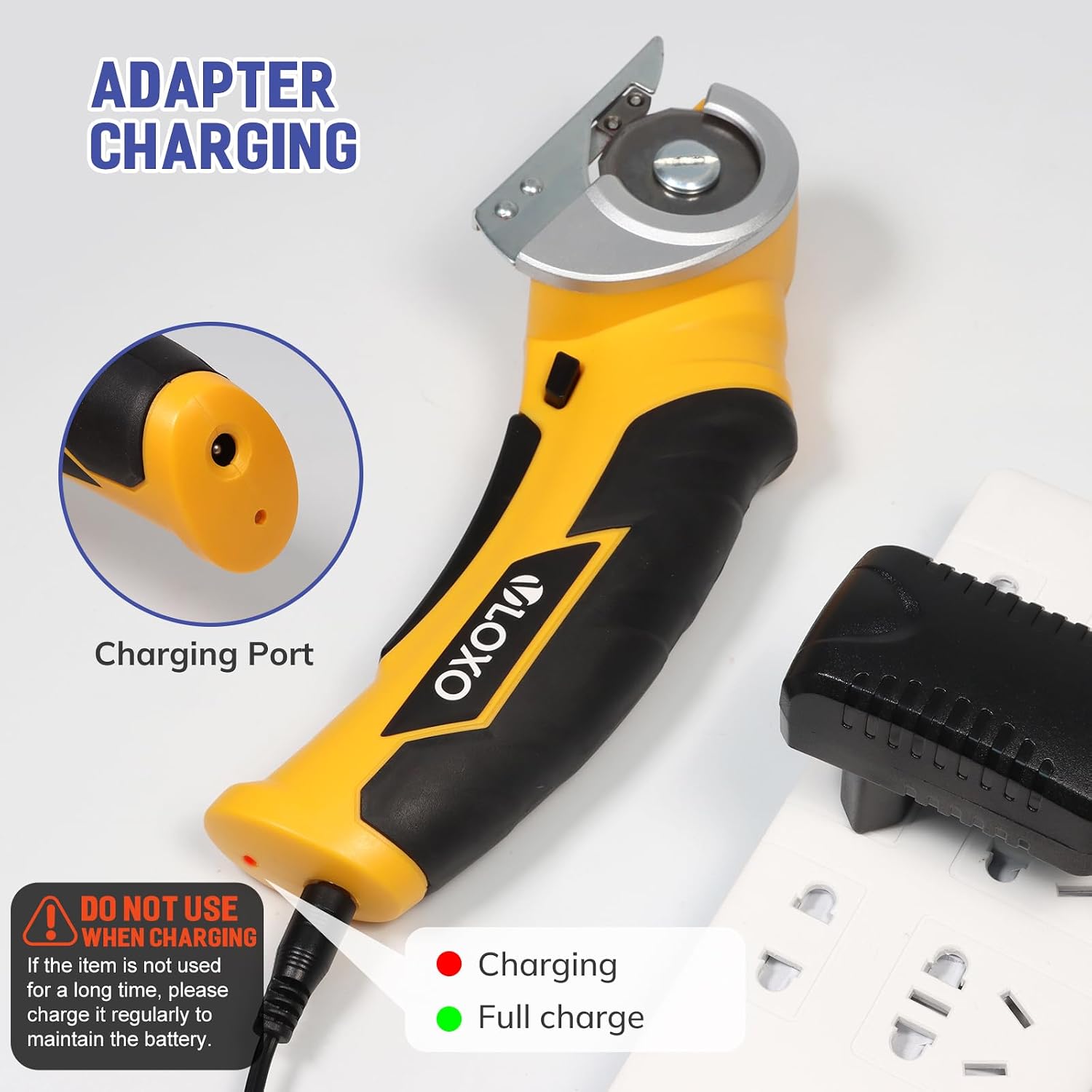 VLOXO Cordless Electric Scissors Cardboard Cutter with Safety Lock