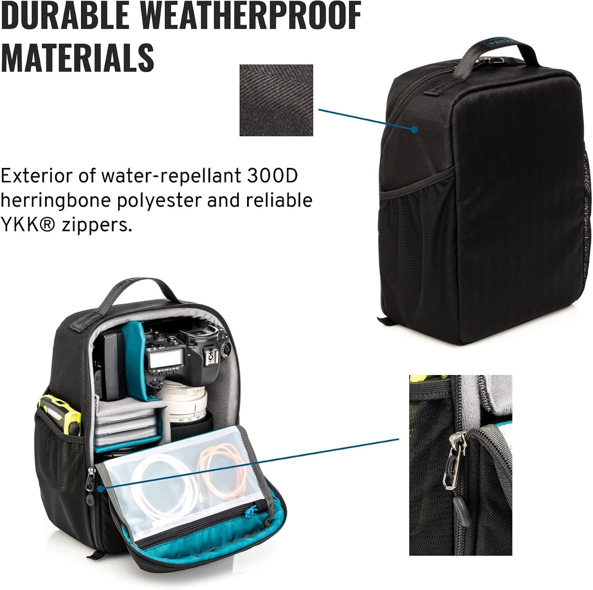 Tenba BYOB 10 DSLR Backpack Insert - Turns any bag into a camera bag for DSLR and Mirrorless cameras and lenses – Black (636-624)