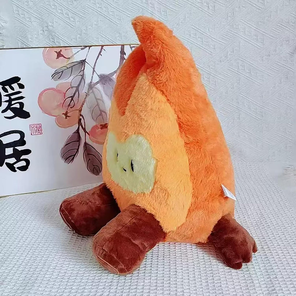 Simulation Campfire Plush Pillow, Bonfire Stuffed Plushie Toys Fake Fire Firewood Plush Pillow for Outdoor Camping Room Decor