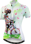 JPOJPO Womens Cycling Jersey,Bike Shirt Quick-Dry Breathable Reflective S-2XL Tops