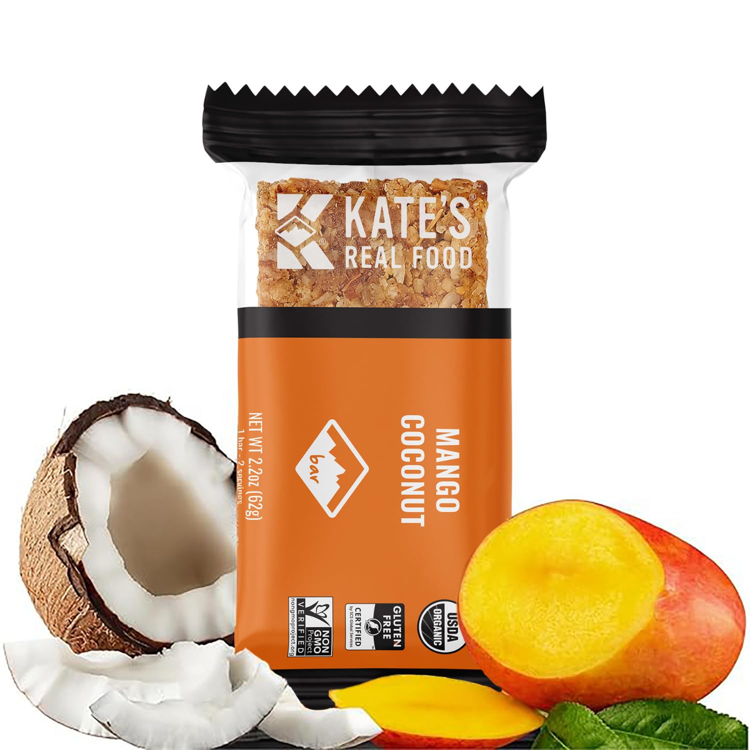 Kate's Real Food Organic Energy Bars Oatmeal Cranberry Almond (Pack of 12)