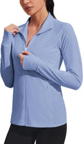 COOrun Women's UPF 50+ Jackets Sun Protection Golf Athletic Jackets Lightweight Full Zip Long Sleeve Shirts with Pockets
