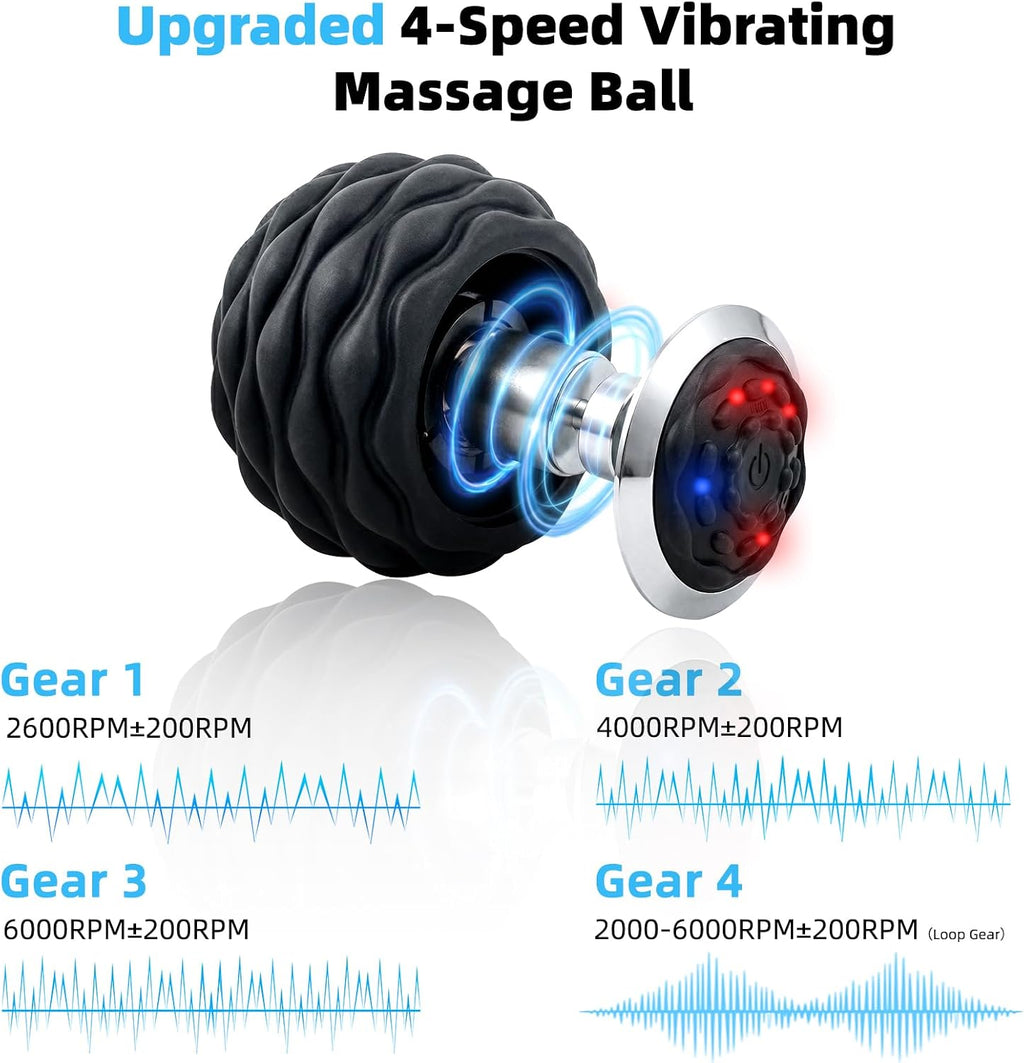 Upgraded 4-Gear Vibrating Lacrosse Ball Massage Ball Therapy