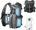Cooling Hydration Vest with 2L BPA-Free Water Bladder, Running Vest with 3 Removable Cooling Packs, Lightweight Outdoor Pack for Hot Weather, Hiking, Cycling, Training