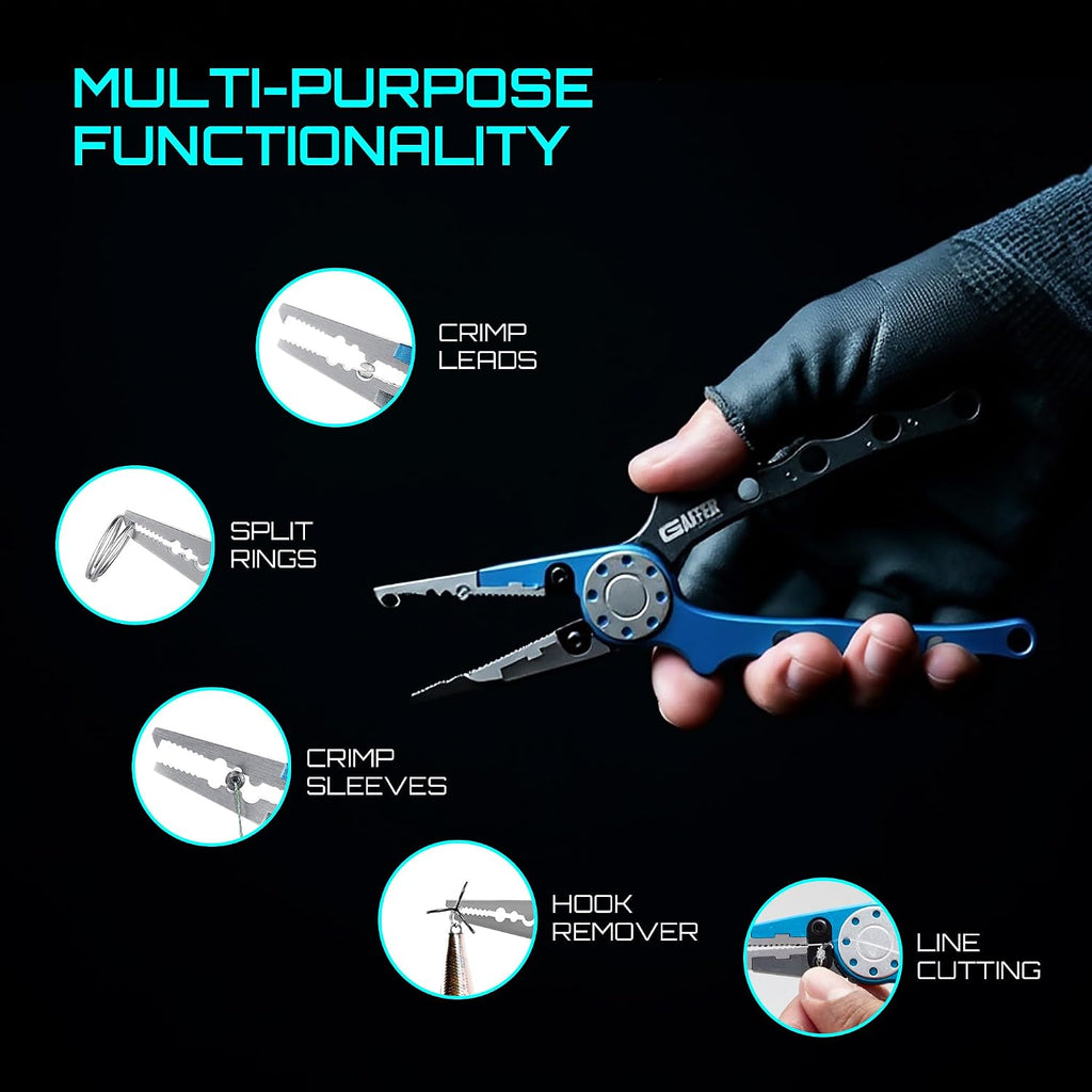 Gaffer Sportfishing Aluminum Pliers - Hook Remover & Line Cutter