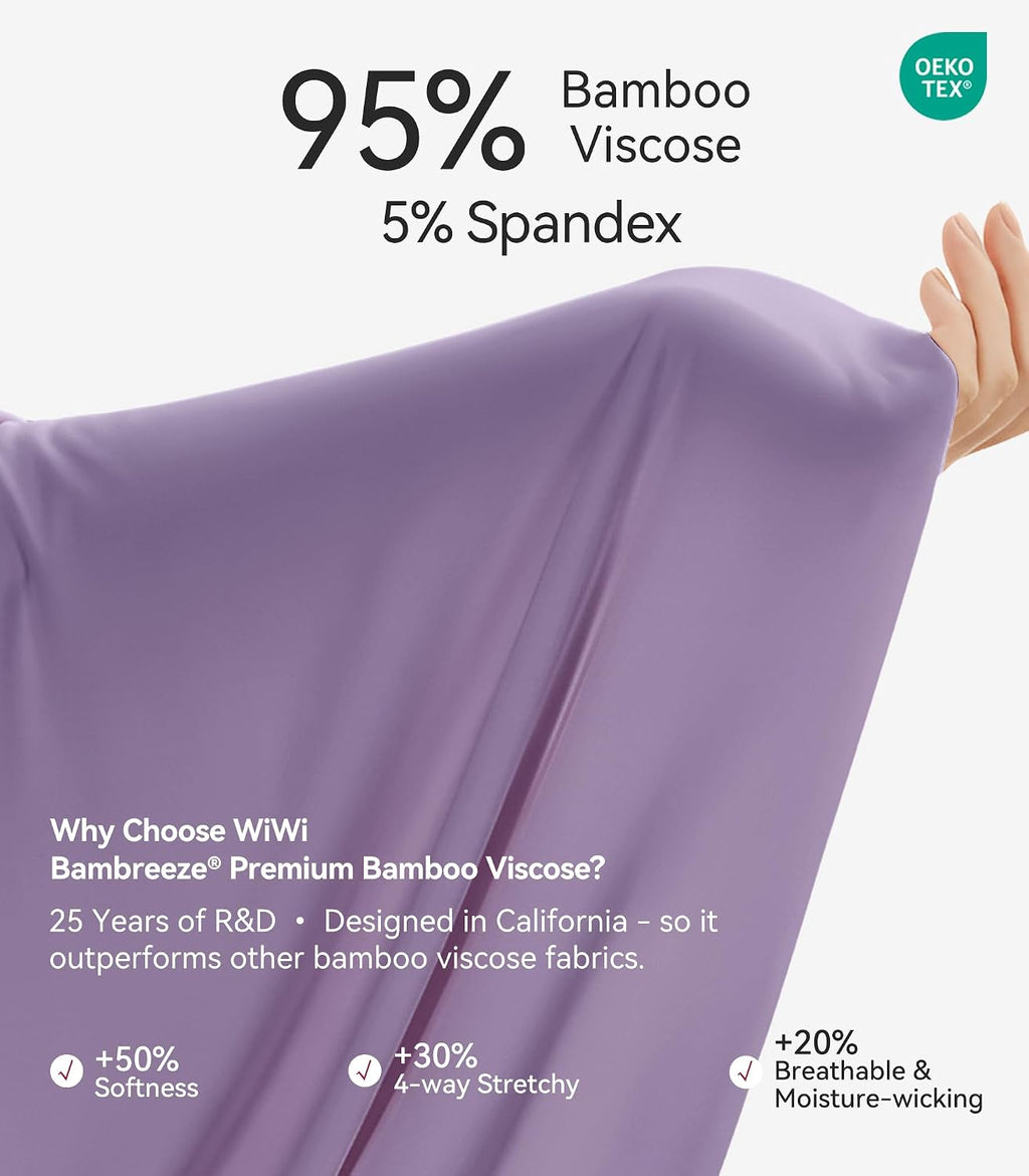 WiWi Soft Underwear for Women Thermal Long Johns Sets Super Warm Base Layer Top Pants Pajamas Set Viscose from Bamboo S-3X