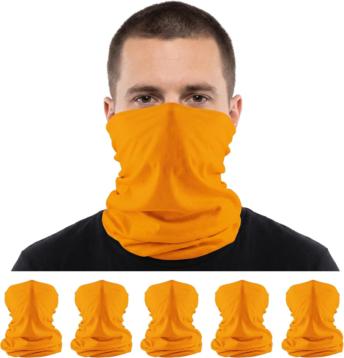 S A Soul of Adventure 5-Pack UV Face Shield | UV 30+ Multipurpose Neck Gaiter Balaclava for Adults | Multiple Color Packs