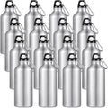 CHENGU 16 Pack Aluminum Water Bottles, 20 oz, Sports Water Bottles, Silver