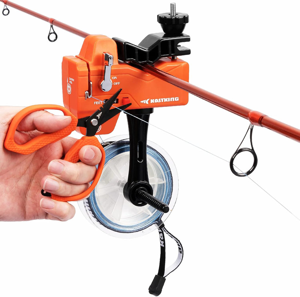 KastKing Kalibrate Fishing Line Spooler, Line Counter & 5" Braid Scissors