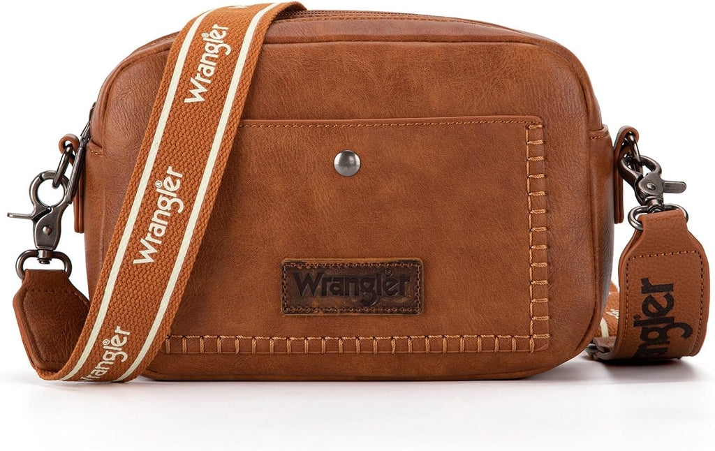 Wrangler Crossbody Purses for Women Trendy Camera Bag with Wide Strap