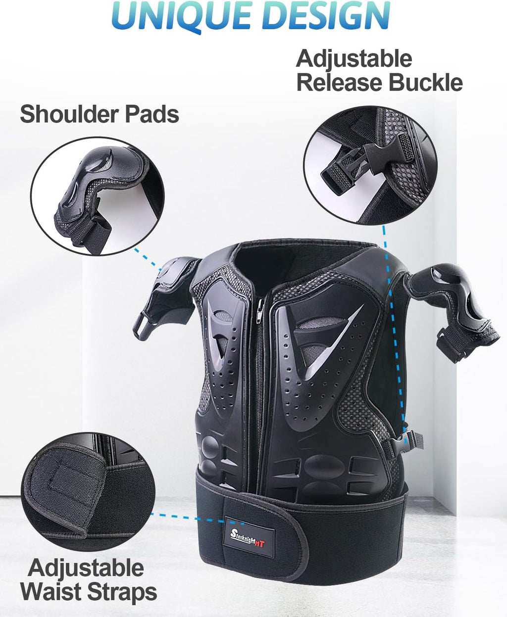 StarknightMT Kids Dirt Bike Armor Suit Chest Protector Ages 3-10