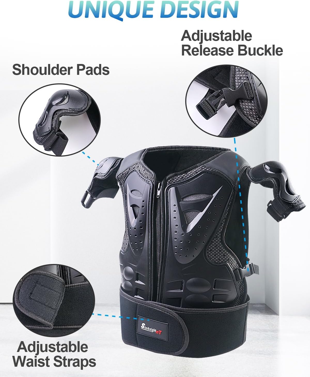 StarknightMT Kids Dirt Bike Armor Suit Chest Protector Ages 3-10